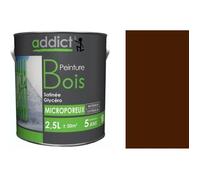Peinture - ADDICT - Marron brun - Glycérophtalique - Satiné - 2.5L - Microporeux