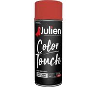 Julien Peinture aérosol Color Touch – Phase aqueuse Intérieur/Extérieur Rouge Feu Brillant 400 ml
