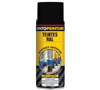 Peinture aérosol Teintes RAL Professionnels 400ml SINTO - Couleur: Noir mat - RAL9005