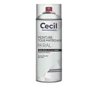 Peinture aérosol tous matériaux Cecil Professionnel blanc brillant 400ml
