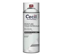 Peinture aérosol tous matériaux Cecil Professionnel blanc mat 400ml