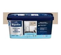 RIPOLIN - Peinture Anti-Humidité Intérieur - Haute Protection pour Murs Sujets aux Infiltrations d'Eau - Protège des Moisissures - Microporeuse & Lessivable - Satin - 2,5L - Lin