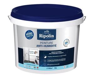 Peinture anti-humidité - RIPOLIN - 424185 - Blanc - Satin - 10 L