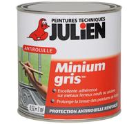 Peinture anti-rouille Minimum gris - JULIEN - 0.125 L - Extérieur - Mat - Spécifique