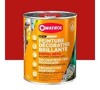 Peinture antirouille décorative Owatrol RUSTOL DECO BRILLANT Rouge sécurité (RAL 3001) 2.5 litres