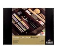 Peinture aquarelle - 42 godets + accessoires - Coffret bois - Rembrandt