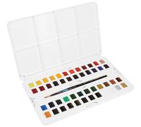 Peinture aquarelle - Coffret - 48 demi-godets + 1 pinceau - Daler-Rowney Aquafin
