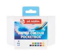 Peinture aquarelle - Coffret voyage - 12 godets - Talens Art Creation - Avec acc