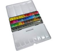 Peinture aquarelle - Extra-fine - 36 demi-godets - Boîte métal + 1 pinceau - Sennelier - L'Aquarelle