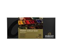 Peinture aquarelle - Extra fine - Rembrandt - Boîte de 36 godets + pinceau