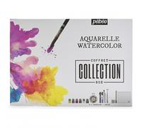 Peinture aquarelle - Fine - Coffret - 12 demi godets et accessoires - Pébéo
