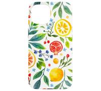 Peinture aquarelle fruits, fleurs et feuilles Coque pour iPhone 15