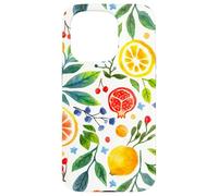 Peinture aquarelle fruits, fleurs et feuilles Coque pour iPhone 15 Pro
