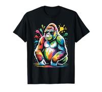 Peinture Aquarelle Gorilla Ape Peinte Primate T-Shirt