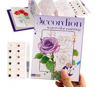 Peinture aquarelle - Marqueurs pliables - Fournitures de dessin - Ensemble de peinture à l'eau pour adultes - Pour enfants, garçons, filles, artistes débutants, adultes, journal, maison, salle de