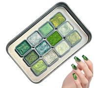 Peinture Aquarelle Pailletée | Kit de Création Interactif 12 Couleurs | Ensemble Portable pour Artistes Débutants et - Anniversaire, Scolaire ou Loisirs Créatifs | Idéal pour Cours Maison