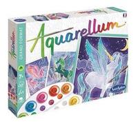 OTTO Peinture aquarellum pegases 3 tableaux grand format 25x32,5cm - encres aquarelles - chevaux ailes, licornes