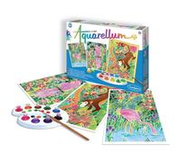 Peinture aquerelle - SENTOSPHERE - Aquarellum - Amazone - 9 couleurs - 3 tableaux - Sertissage sur papier Vélin - Dès 7 ans