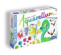 Peinture aquerelle - SENTOSPHERE - Aquarellum Junior - Dinosaures - 5 couleurs - Sertissage sur papier Vélin - Dès 7 ans