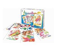 Peinture aquerelle - SENTOSPHERE - Aquarellum Junior - Sirènes - 5 couleurs - Sertissage sur papier Vélin - Dès 6 ans