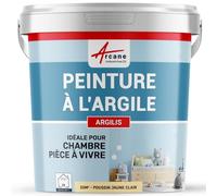 Peinture argile naturelle, decoration chambre, enfant : Argilis - 30 m² (5 kg en 1 couche) Poussin Jaune Clair - ARCANE INDUSTRIES