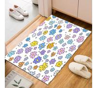 Peinture Art Plantes Fleurs Tapis Salon Moderne 60x90cm Tapis Antidérapant à Poil Ras, Fleurs Coloré Rug Ne Perde Pas de Peluches, Facile à Entretenir Moquette Chambre