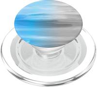 Peinture Artistique Abstraite et créativité en Bleu et Gris PopSockets PopGrip pour MagSafe