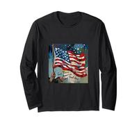 Peinture Artistique avec Drapeau américain « God Bless America Land That I Love » Manche Longue