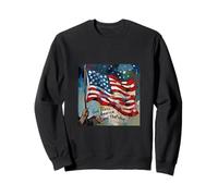 Peinture Artistique avec Drapeau américain « God Bless America Land That I Love » Sweatshirt