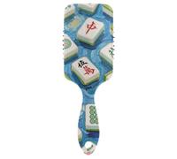 Peinture artistique bleue chinoise Mahjong peigne pour femme noire Conçu massage du cuir chevelu pour cheveux longs avec poignée ergonomique cepillo para pelo rizado