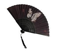 Peinture artistique chinoise en bois éventail pliable main avec peinture chinoise paysage pour voyage et bureau élégant décoratif
