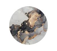 Peinture Artistique Noire et dorée, aimants de réfrigérateur en Acrylique, Autocollants pour Tableau Blanc, pour la décoration de Cuisine et de Meubles,Forme Ronde