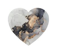 Peinture Artistique Noire et dorée, aimants de réfrigérateur en Acrylique, Autocollants pour Tableau Blanc, pour la décoration de Cuisine et de Meubles,Forme de Coeur