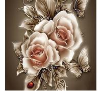 Peinture au diamant 5D DIY Carré - Fleur - 40 x 40 cm