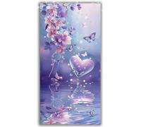 Peinture au Diamant 5D Kit Complet Fleurs, 40x90cm Grand Tableau Diamond Painting Saint Valentin, Broderie Diamant Strass Ronds, Loisirs Créatifs Adultes, Déco Maison, Idée Cadeau Printemps Y1-1116