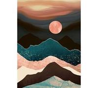 Peinture au diamant DIY 5D FONGWAN Décoration Murale Maison - coucher de soleil (30x40CM) Multicolore G