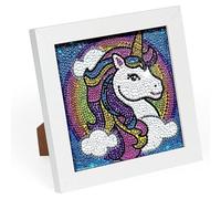 Peinture Au Diamant Pour Enfants Licorne (Bleu), Licorne Diy Peinture Pour Filles Par Numéro, Kit De Peinture D'art De Diamant De Broderie De Cadre De Mosaïque De Diamant Pour Le Décor De Pièce, Cadea