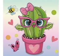 Peinture au diamant Tieflanddotzies Pink Cactus