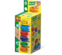 Peinture au doigt 6 couleurs x 45ml - SES CREATIVE - Intensité des couleurs et facilité de lavage.