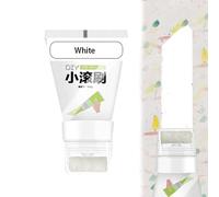 Peinture au latex pour petits pinceaux roulants,100g de peinture au pinceau à petit rouleau pour mur blanc,DIY Wall Paint Repair Wall Paste Respectueux de l'environnement Portable (Blanc)