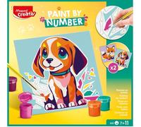 Peinture au numéro de Chien et Renard - Maped Creativ - Activité de peinture pour Enfants - Loisir créatif - Dès 7 Ans
