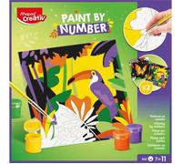 Maped – Peinture au numéro Maped Creativ Perroquet et Papillon 20x20 cm Dès 7 ans Multicolore