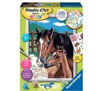 Ravensburger - Numéro d’Art Format 18x24cm - Tendresse - Loisir créatif - Kit de Peinture par numéros - avec Autocollants - Activité détente et créative - Dès 7 Ans - 28603 - Version française