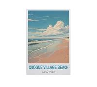 Peinture au numero pour adulte enfants，Plage du village de Quogue, New York，DIY Painting by Numbers numéro Cadeau de Peinture pour Enfant Décorations（30x40cm）11.8x15.7 pouces-GG1