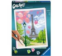 Ravensburger - CreArt Grand Format 24x30 cm - Printemps à Paris - Loisir créatif - Peinture par numéros - Adulte - Activité détente et créative - Dès 12 Ans - 28992 - Version française