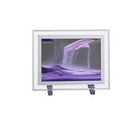 Peinture au sable qui coule - Art du sable en mouvement - Image en verre 3D - Paysage de sable profond - Affichage de mouvement - Cadre de sable fluide - 17,5 x 13,5 cm