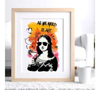 Peinture aux pochoirs facile enfants et adultes joconde - cadeau créatif diy