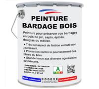 Peinture Bardage Bois - Codeve Bois/Ral 3020 - Rouge Signalisation - 5 L - Intérieur/extérieur - Pour La Protection De Votre Bardage En Pin, Sapin, épicéa Ou Mélèze.