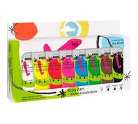 Peinture beaux-arts pour enfants - KREUL - 8 x 20 ml - Belles couleurs assorties - Blanc