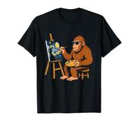 Peinture Bigfoot Nuit étoilée - Artiste drôle de Sasquatch T-Shirt